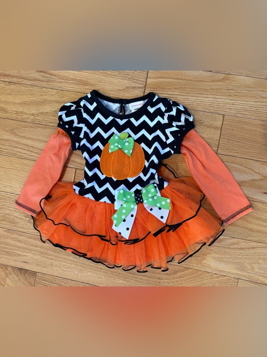 Youngland Other - Halloween Orange Pumpkin Ruffled Dress Toddler Size 2T Youngland